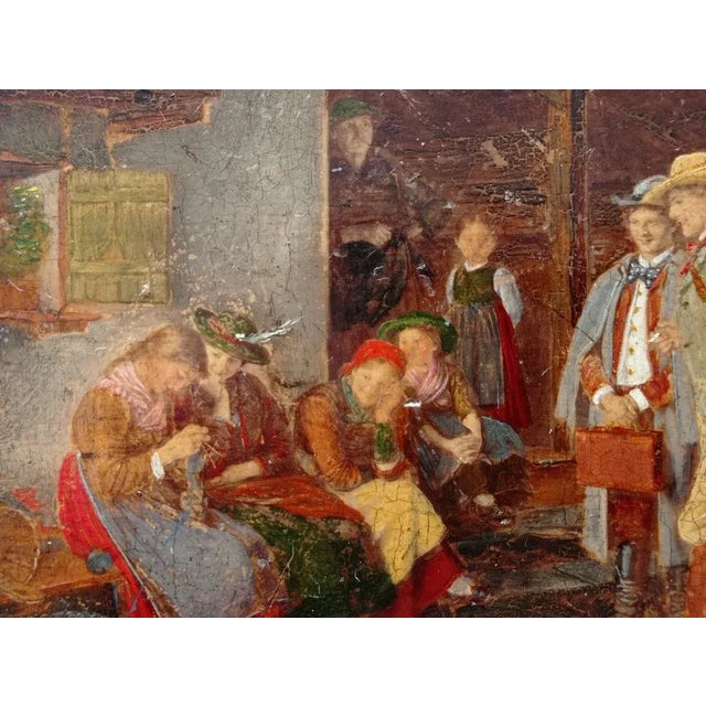 Franz Von Defregger, Arriving in the Countryside, 19th Century, Oil on Panel For Sale - Image 4 of 7