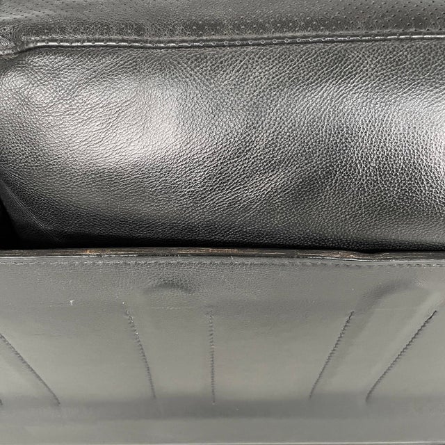 Italian Modern Black Leather Sofa by Antonio Citterio and Paolo Nava for B&B Italia, 1980s For Sale - Image 18 of 18