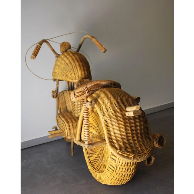 Wood Rattan Harley Davidson Model by Tom Dixon for Habitat, 1990s For Sale - Image 7 of 11