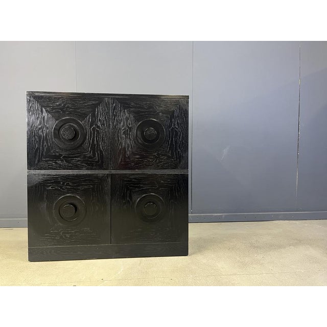 Brutalist Brutalist Black Bar Cabinet, 1970s For Sale - Image 3 of 11