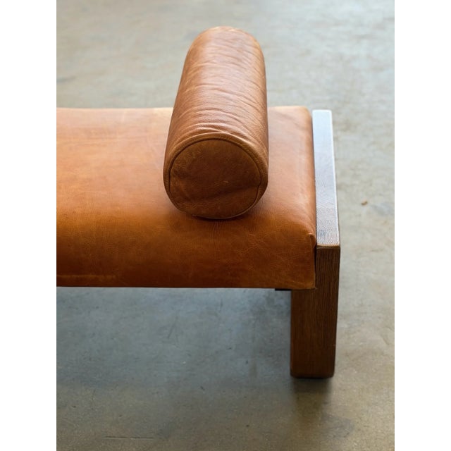 Brown La Luna Daybed - In Aged Leather For Sale - Image 8 of 16