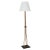 A stylish Mid-Century Modern floor lamp with new, custom white linen shade. This slender fixture has a minimalist,...