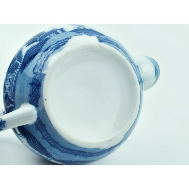 Late 20th Century Blue Willow Design Teapot For Sale - Image 6 of 6