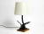 Very elegant large 1940s iron table lamp in the shape of an eagle with a teak base. Great pre-war design. The complete...