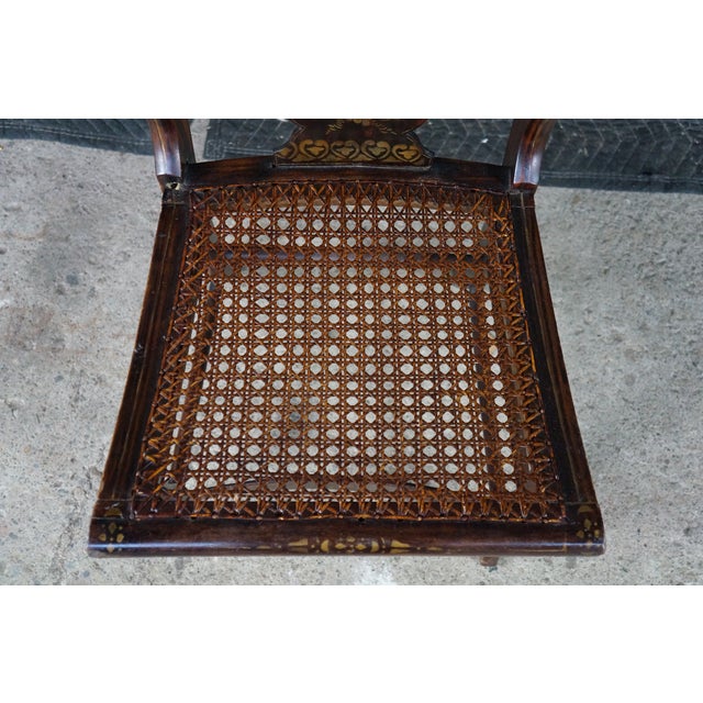 Antique 19th Century American Federal Hitchcock Style Stenciled Cane Side Chair For Sale - Image 6 of 18