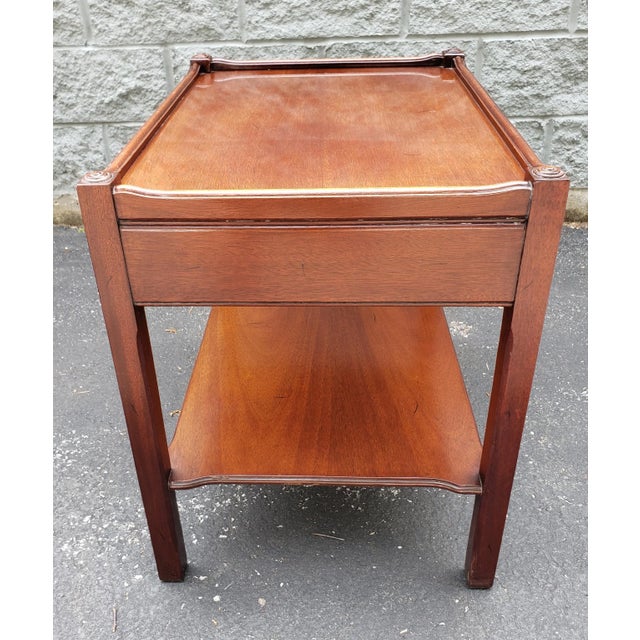 Hickory Chair Co. James River Collection Solid Mahogany Side Tables, a Pair For Sale - Image 9 of 10