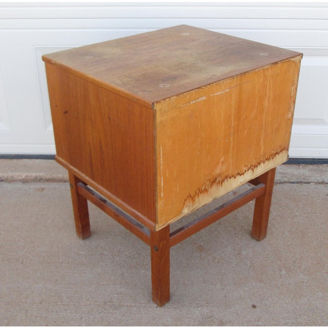 HJN Mobler Nils Jonsson for HJN Mobler Danish Mid Century Teak Nightstand For Sale - Image 4 of 15