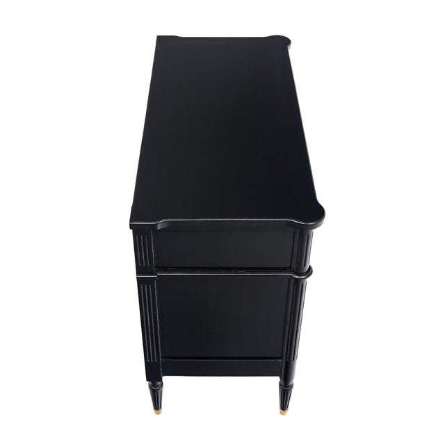 Wood French Louis XVI Style Chest of Drawers, Ebonized, Antique 1910s For Sale - Image 7 of 9