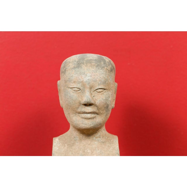 206 BC-24 AD Western Han Dynasty Chinese Original Polychromy Figurine For Sale - Image 12 of 13