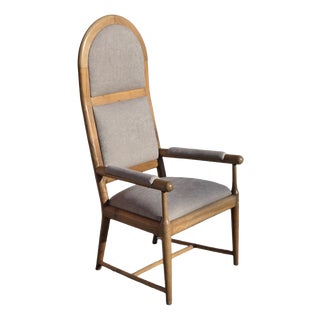 Italian High-Backed Study Chair, 1950s For Sale