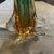 1970s Seguso Style Green and Yellow Sommerso Murano Glass Sculptural Vase For Sale - Image 9 of 12