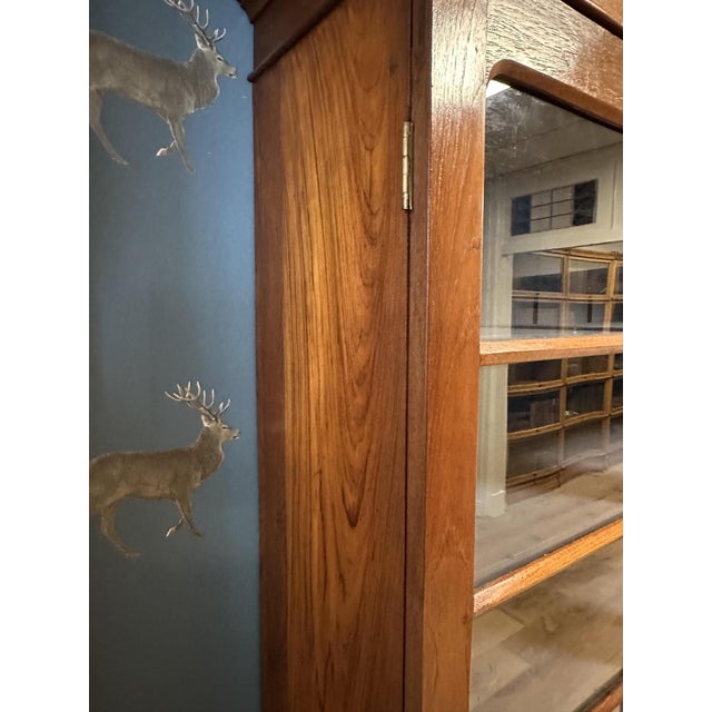 Large English Bookcase in Walnut For Sale - Image 9 of 15