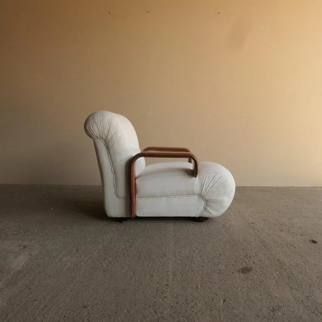 Franz Sartori Lounge Chair Armchair produced by Franz Sartori, Italy 1970s. Low profile, this piece has a nice...