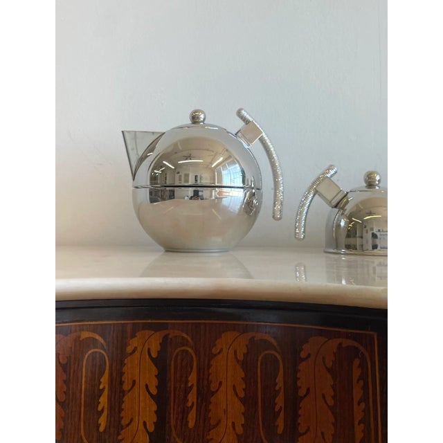 Italian Coffee and Tea Server Set 1980s Design Raoul Piccinini for Gottinghen For Sale - Image 9 of 12