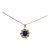 1980s 14k Gold Lapis Lazuli Pendant For Sale