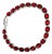 Late 20th Century Sterling Silver 925 Natural Garnet Flexible Bracelet For Sale