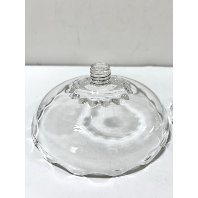 Vintage Sterling Silver and Glass Convertible Compotes / Candleholders – A Pair For Sale - Image 10 of 12