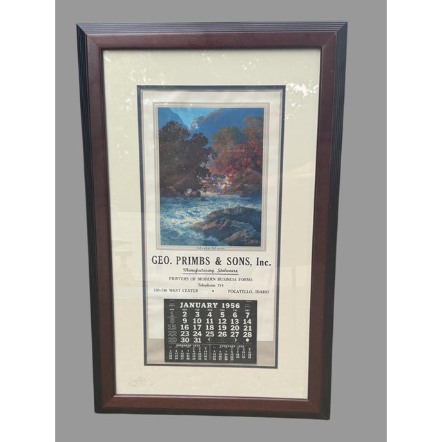 White 1956 Maxfield Parrish Misty Morn Complete Calendar Brown & Bigelow Framed For Sale - Image 8 of 8