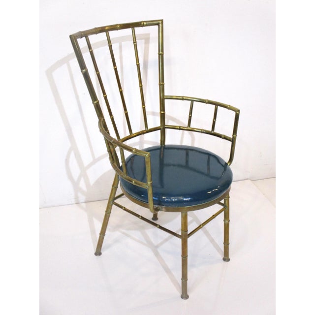Italian Brass Chiavari Styled Arm Chair For Sale - Image 12 of 12