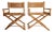 1960s McGuire Directors X-Chair Pair For Sale