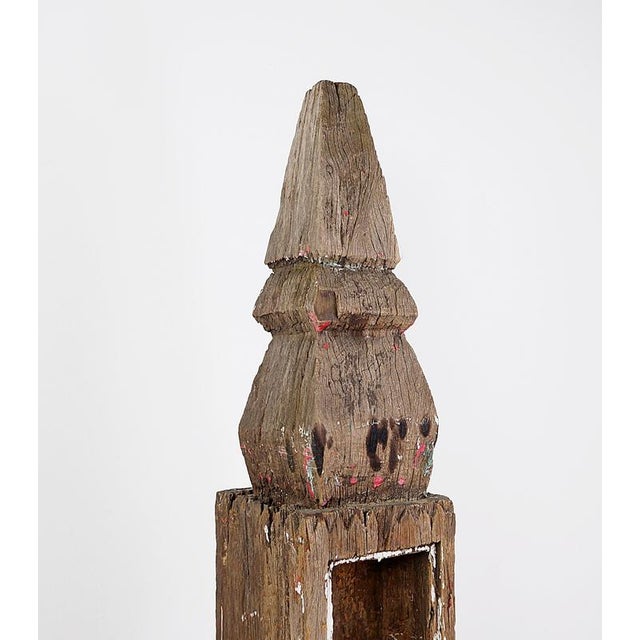 19th Century Thai Carved Wooden Stupa For Sale - Image 3 of 14