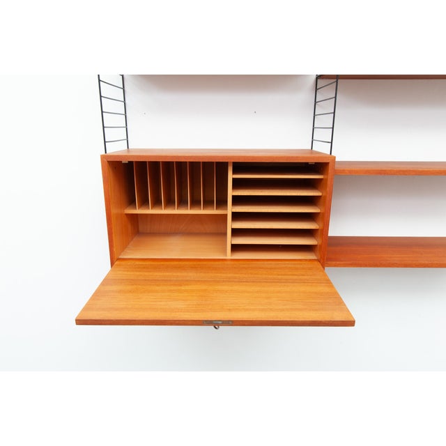 Black String Wall Shelf by Kajsa and Nisse Strinning, 1950s For Sale - Image 8 of 15