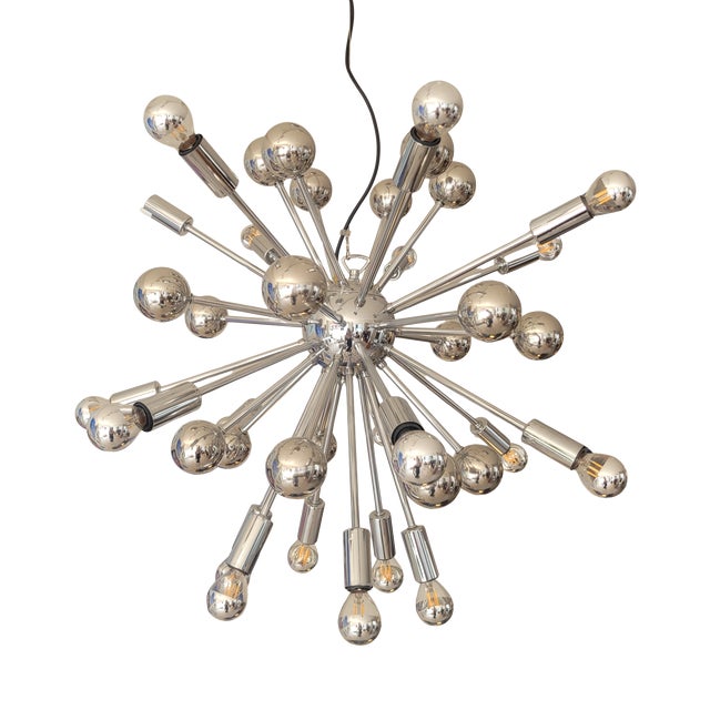 Space Age Sputnik Lamp in Chrome Metal, Germany, 1970s For Sale
