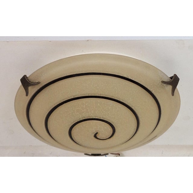 Vintage Ceiling Lamp with Glass Shade, 2000s For Sale - Image 4 of 7