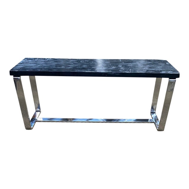 Timothy Oulton Wood & Metal Console For Sale