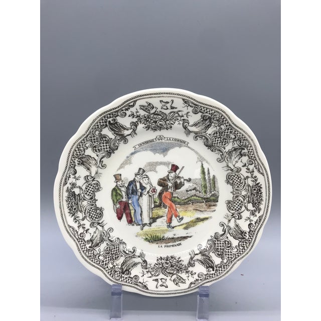 Gien France D’ Un Mariage a La Campagne Plates Set of 5 Chairish