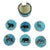 Safari African Animals Blue Stone Coasters Set- 7 Pieces For Sale