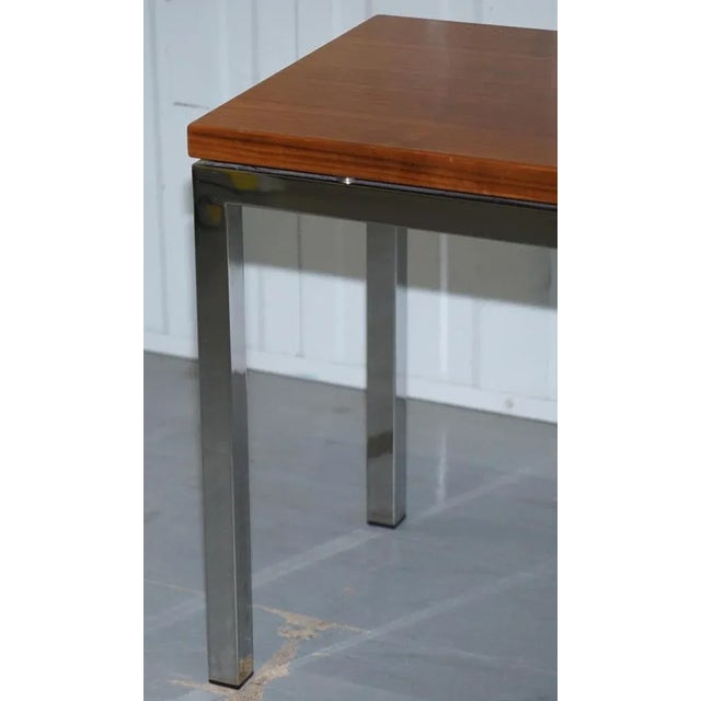 Small Teak and Chrome Coffee Table For Sale - Image 11 of 15