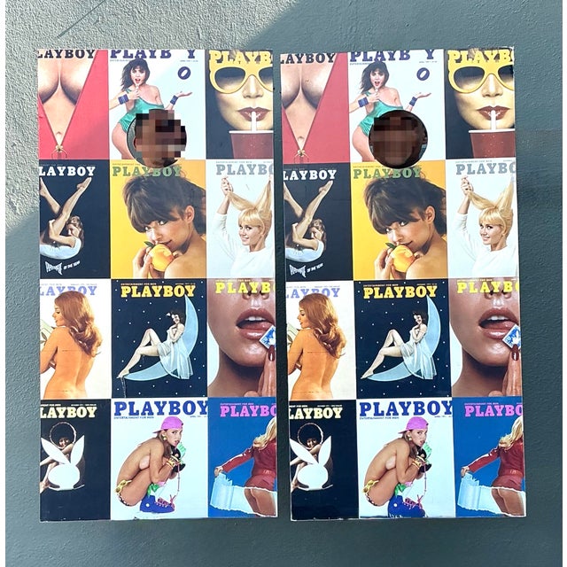 Black Vintage Playboy Cornhole Games - Set of 2 For Sale - Image 8 of 12