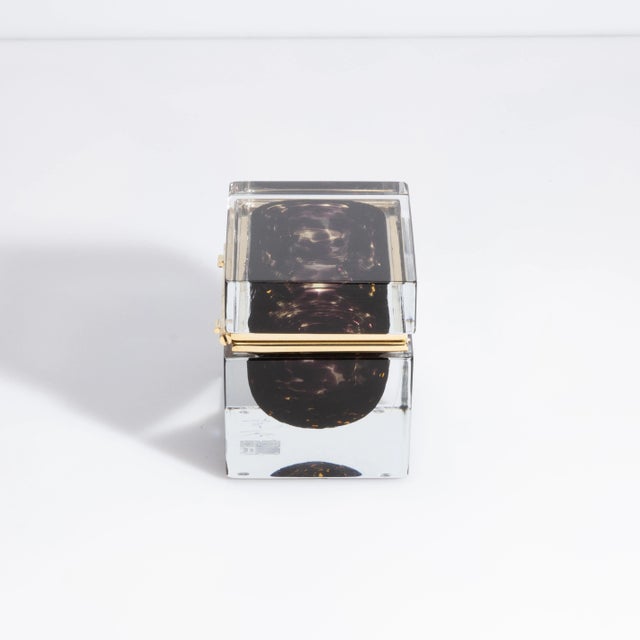 2020s Hand Blown Murano Glass Box M W/Leopard For Sale - Image 5 of 8