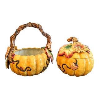 Vintage Fitz and Floyd Harvest Heritage Pieces - a Pair For Sale