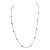 White Round Diamond Paper Clip Necklace in 14k White Gold For Sale