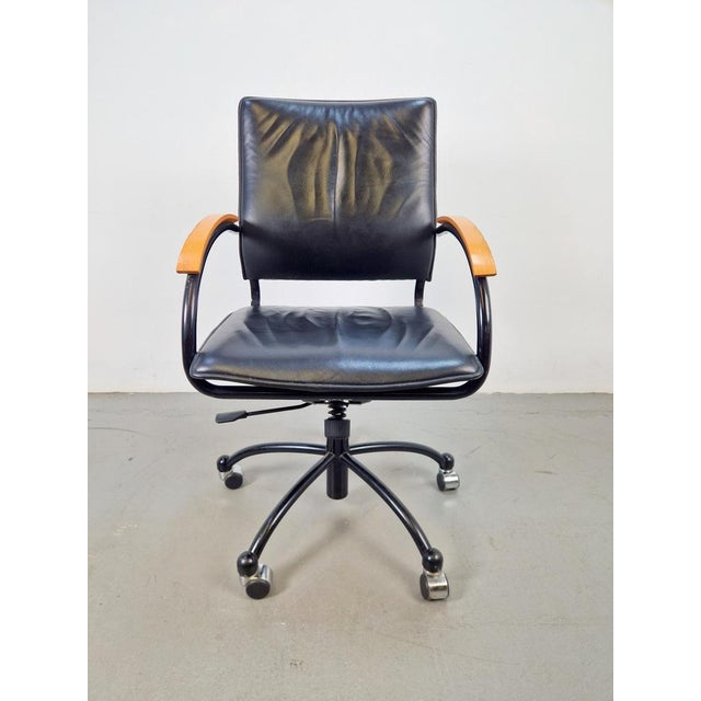 Postmodern S73 Office Chair in Leather by Josef Gorica for Thonet, 1990s For Sale - Image 3 of 9
