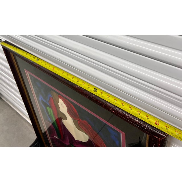 Art Deco 1990s Linda Le Kinff La Debutante Framed Art Print Signed Limited Edition 16/350 For Sale - Image 3 of 7