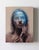 Renewal by Josh Sorrell | Oil on Panel Portrait of a figure with a blue face and hands. For Sale - Image 4 of 5