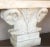 Postmodern Vintage Monumental Plaster Stone Faux Marble Finish Double Ram Head Console Table For Sale - Image 3 of 10