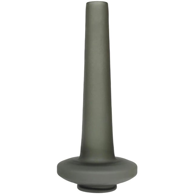 Glass Murano Vintage Dino Martens Slate Gray Satin Surface Italian Art Glass Space Age Flower Vase, Mid-Century Era For Sale - Image 7 of 7