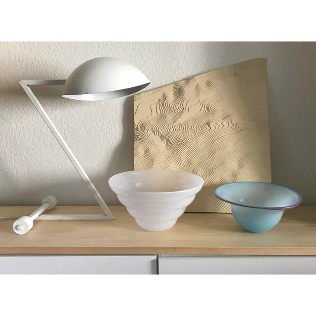 Vintage 1980s Postmodern Hand Blown Murano Art Glass Bowl For Sale - Image 4 of 12