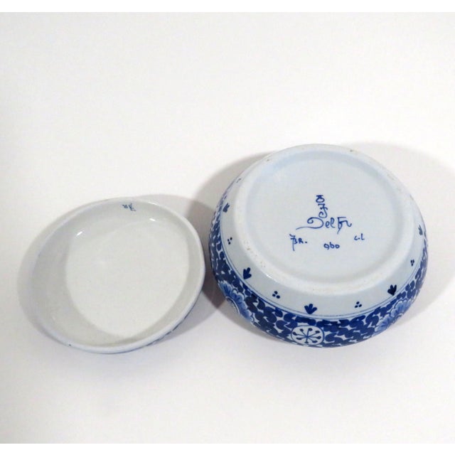 Off-white Delft Porceleyne Fles Jewelry Jar For Sale - Image 8 of 8