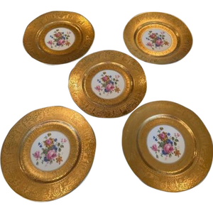 Early 20th Century Limoges France Dinner Plates- Set of 5