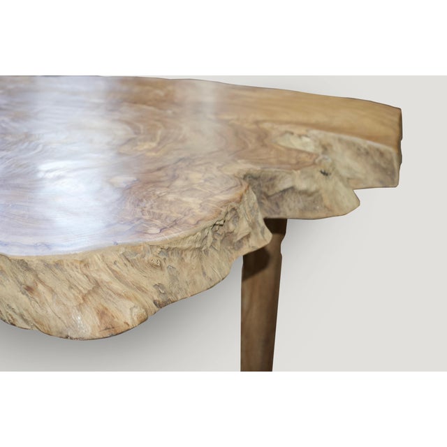 Andrianna Shamaris Single Slab Live Edge Coffee Table or Side Table For Sale - Image 16 of 18