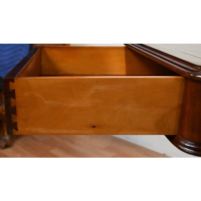 1930s Pair of English Regency Mahogany Side Tables / End Tables For Sale - Image 9 of 15