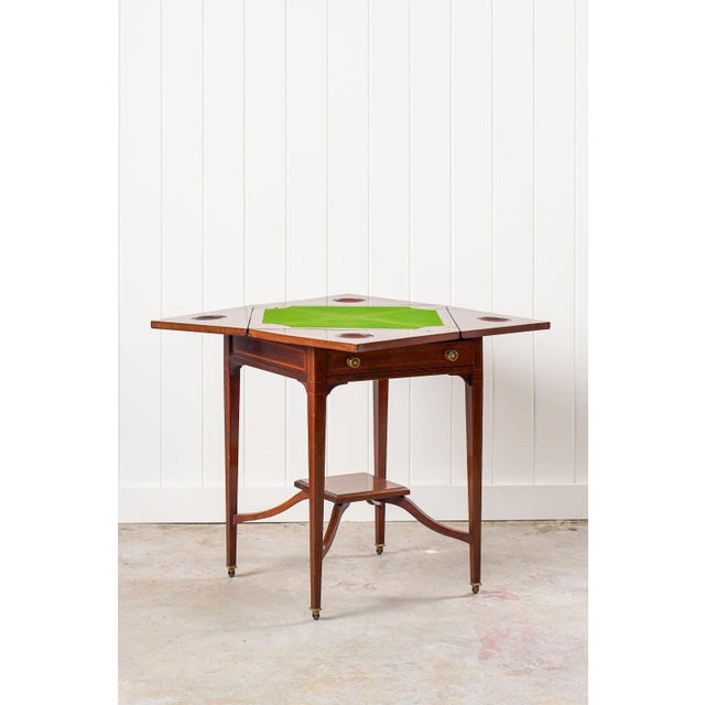 Edwardian Envelope Card Table For Sale - Image 9 of 18