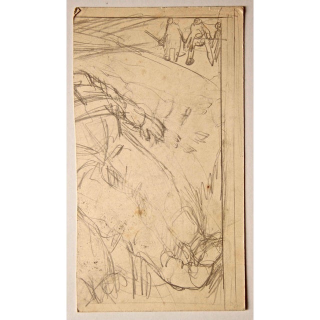 Pencil on paper, realized in the early years of 20th Century. Not signed. Good condition. This piece is attributed to the...