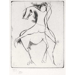 Marino Marini, Knight, Edition of 30, Late 20th Century, Etching For Sale