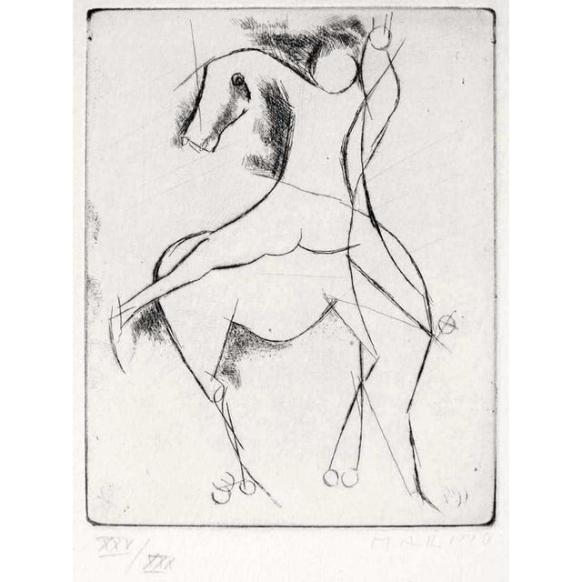 Marino Marini, Knight, Edition of 30, Late 20th Century, Etching For Sale